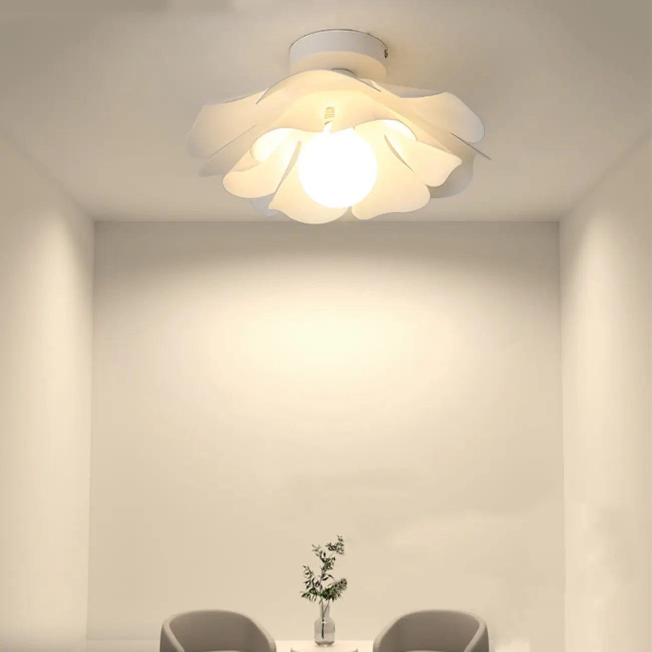 8 Elegant Floral Acrylic LED Ceiling Light for Indoor Use