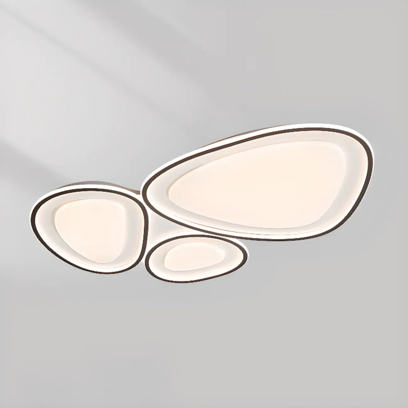 Modern Black-White Flush Ceiling Light with 3 Gear Dimming