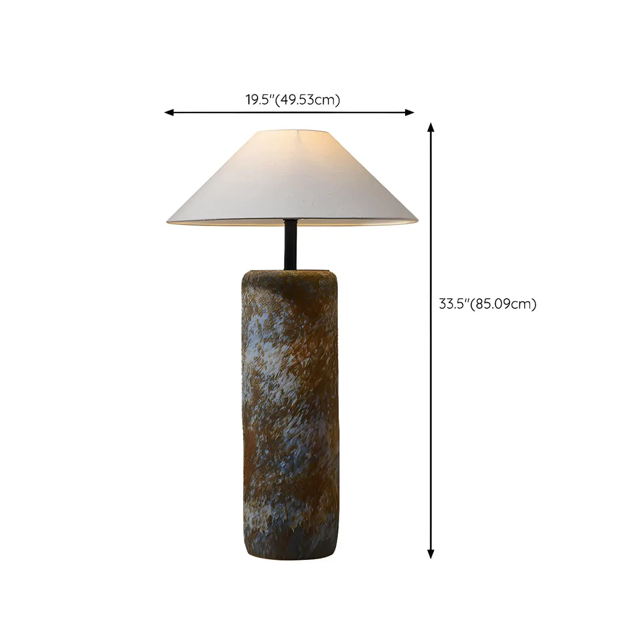 Modern Rustic Ceramic Table Lamp with Rocker Switch