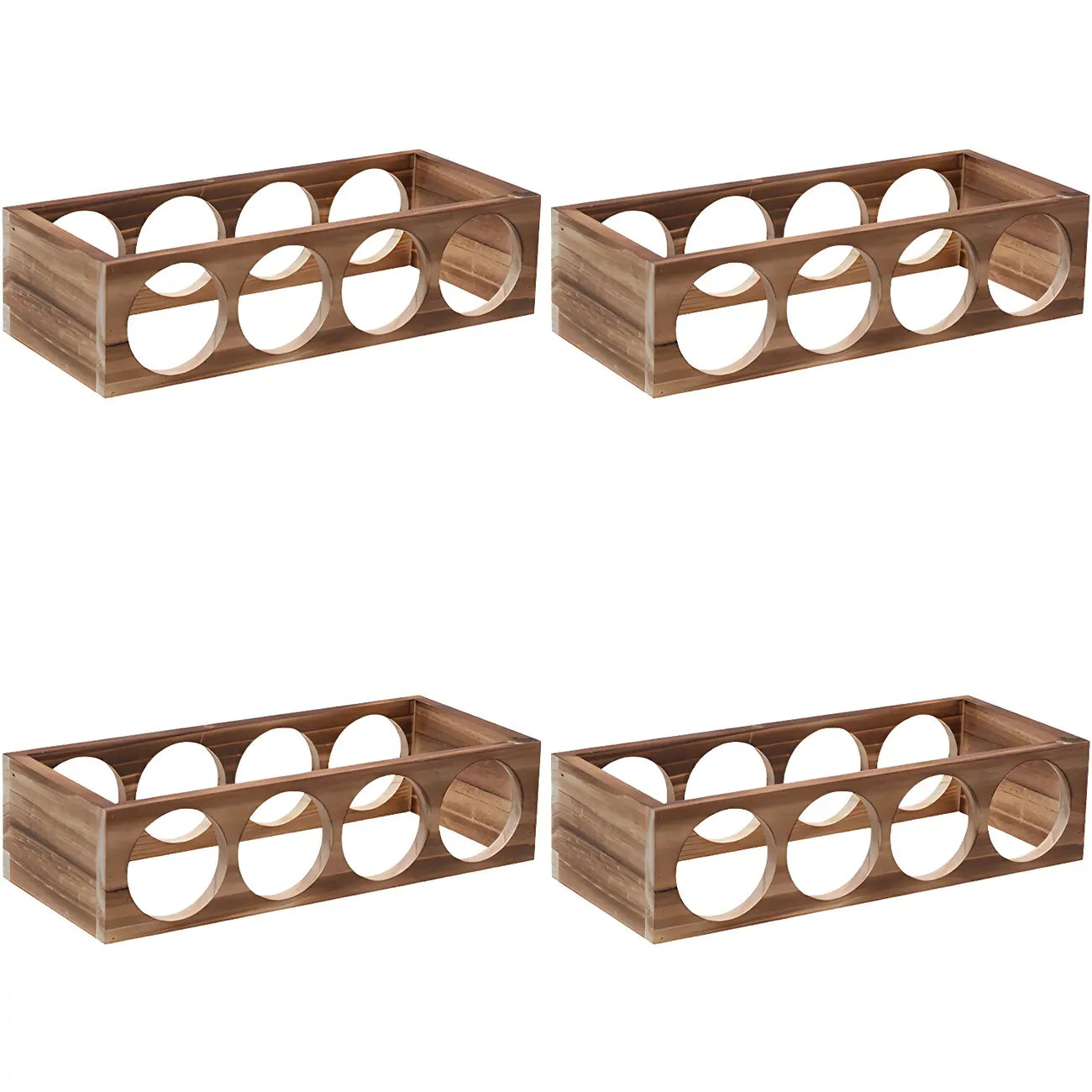 Natural Wooden Stackable Wine Rack Tabletop Wine Holder