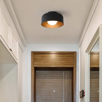 Modern Metal Jar-Shaped Semi Flush Ceiling Light