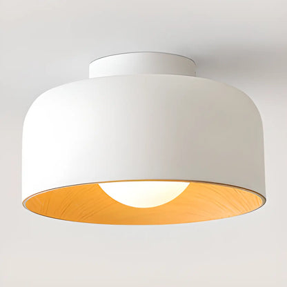 Modern Metal Jar-Shaped Semi Flush Ceiling Light