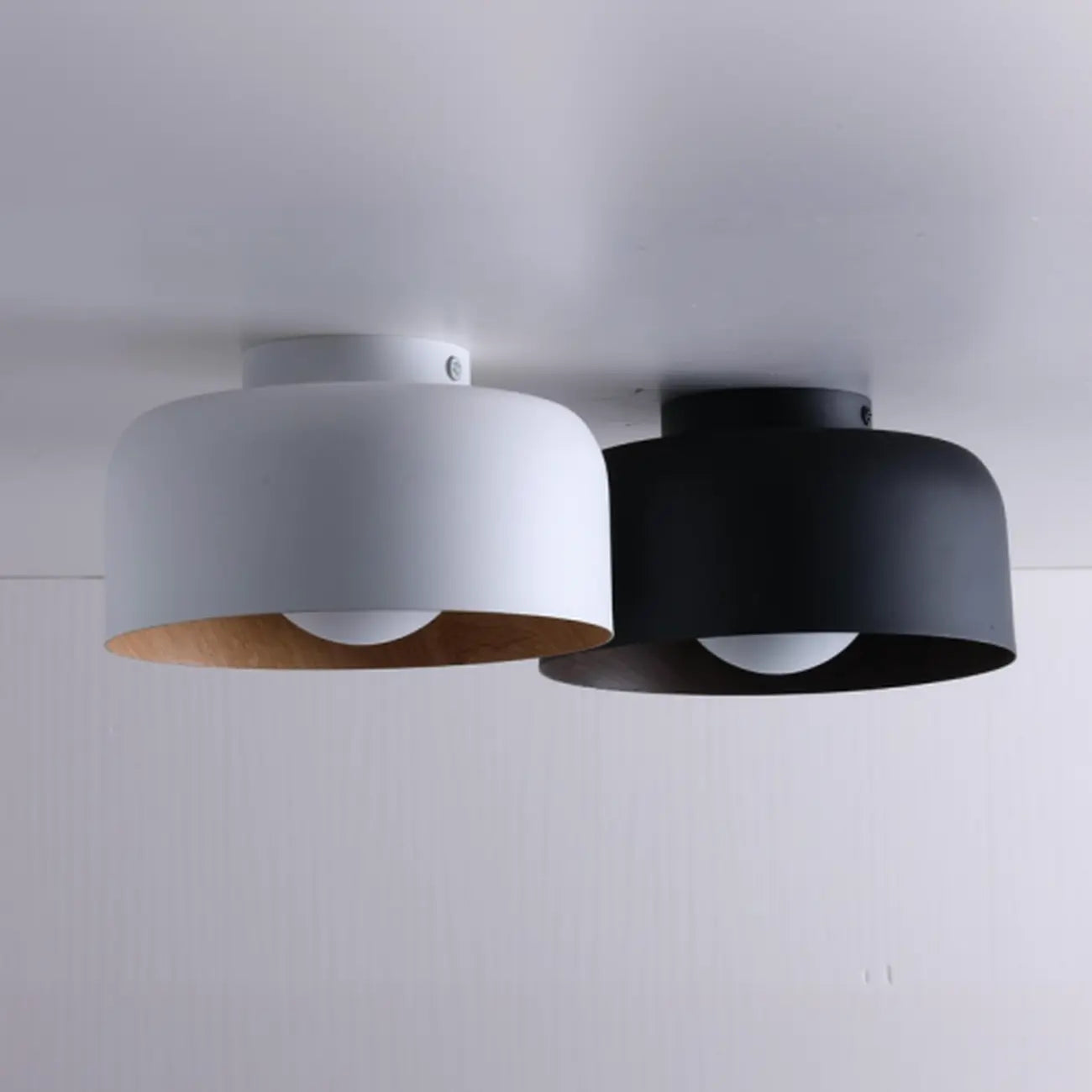 Modern Metal Jar-Shaped Semi Flush Ceiling Light
