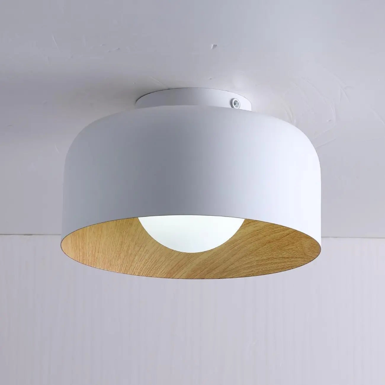 Modern Metal Jar-Shaped Semi Flush Ceiling Light