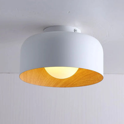 Modern Metal Jar-Shaped Semi Flush Ceiling Light