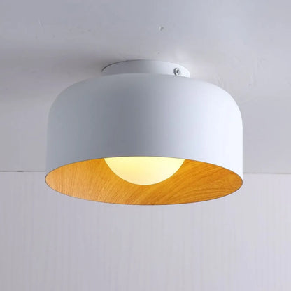 Modern Metal Jar-Shaped Semi Flush Ceiling Light
