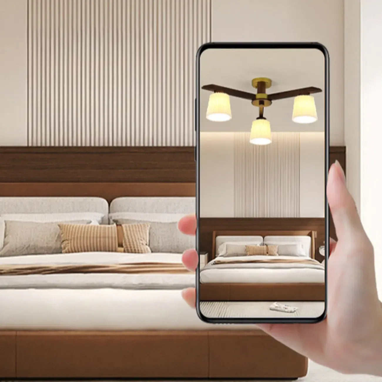 Cylinder Indoor Semi Flush Ceiling Light with Fabric Shade