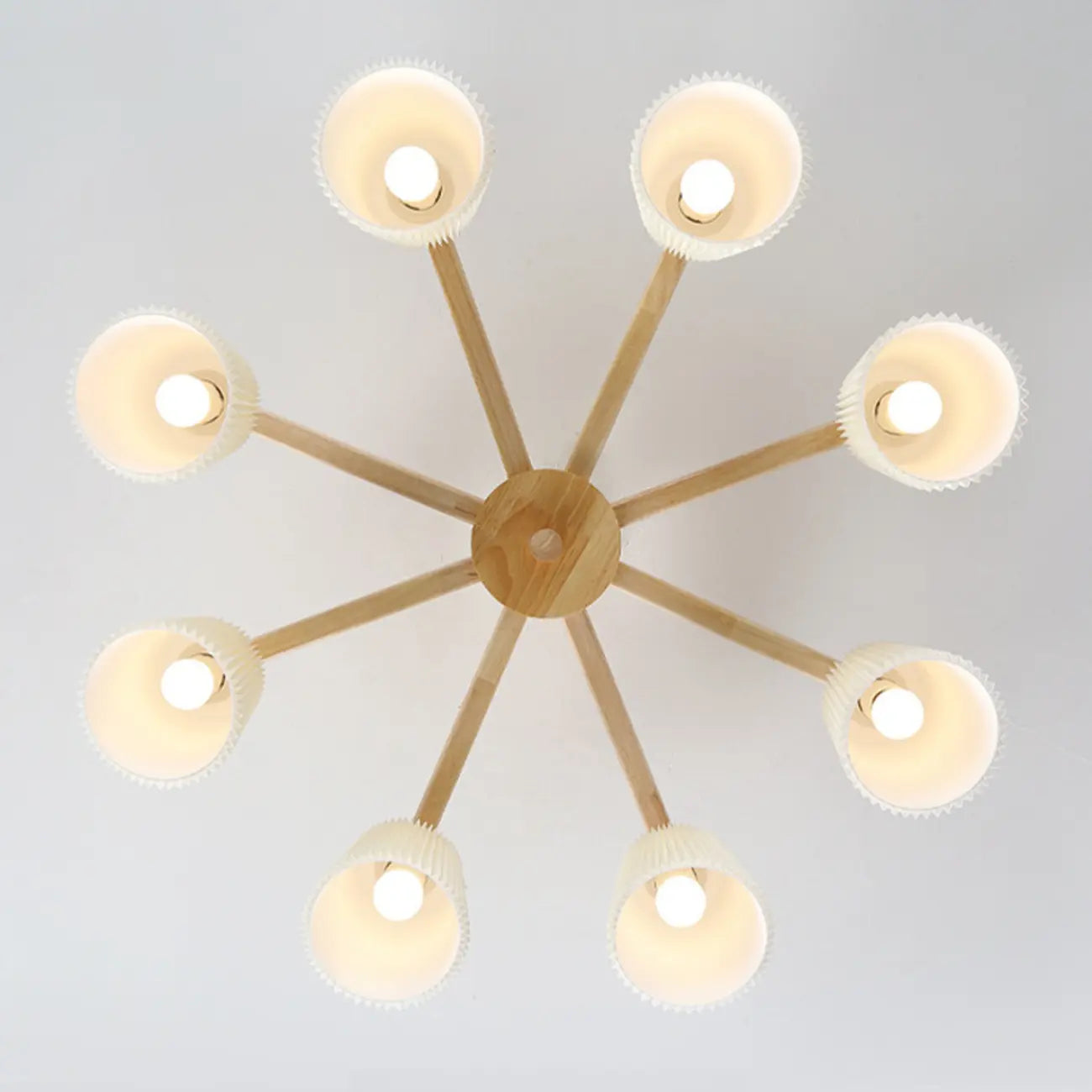 Cylinder Indoor Semi Flush Ceiling Light with Fabric Shade