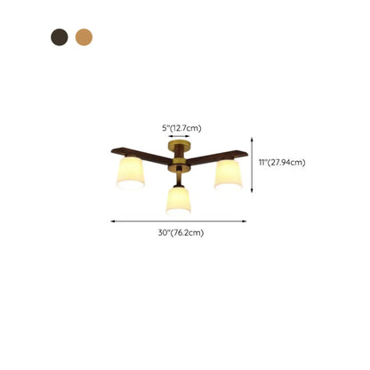 Cylinder Indoor Semi Flush Ceiling Light with Fabric Shade