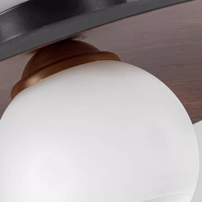 Mini Natural Finish Semi-Flush Ceiling Light for Living Room