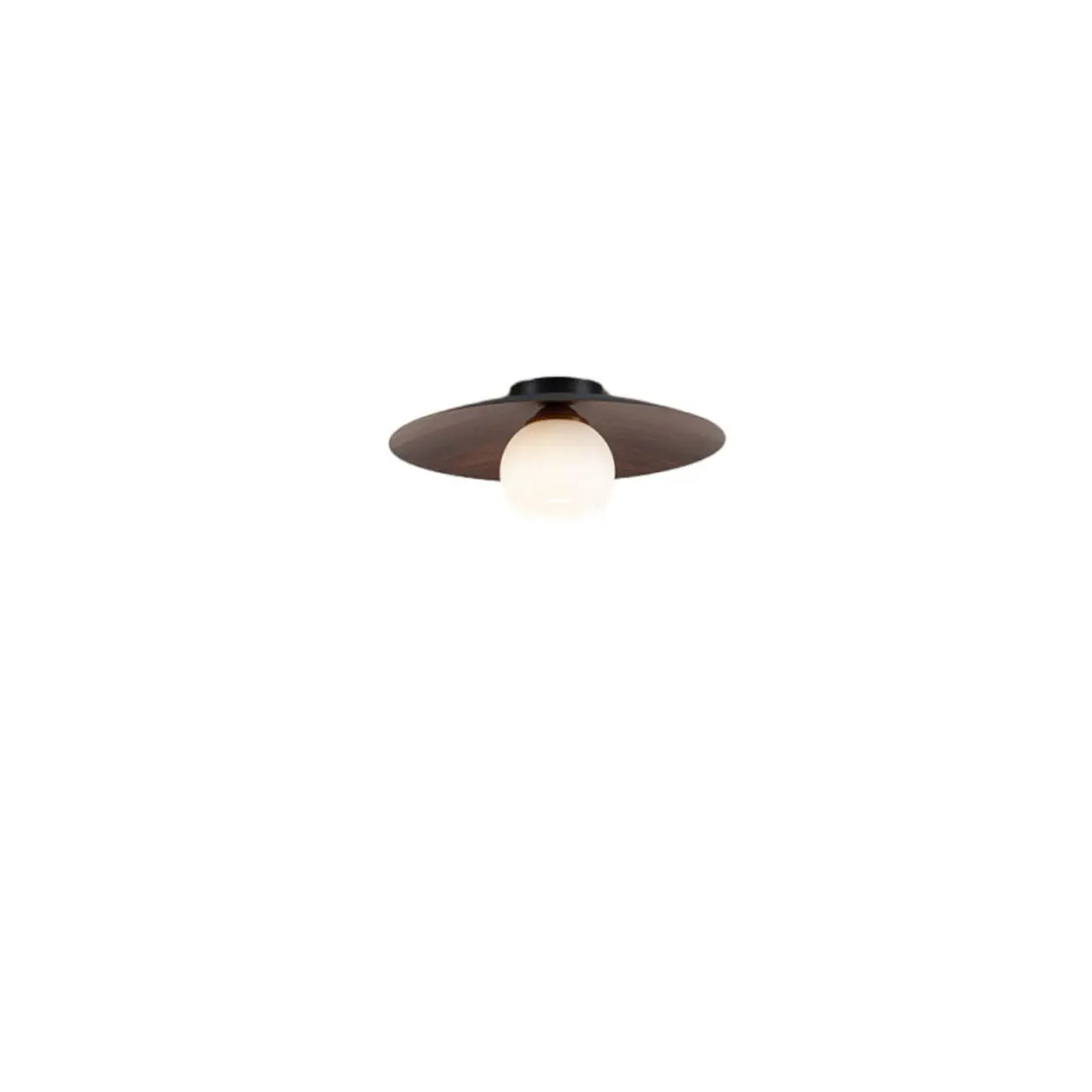 Mini Natural Finish Semi-Flush Ceiling Light for Living Room
