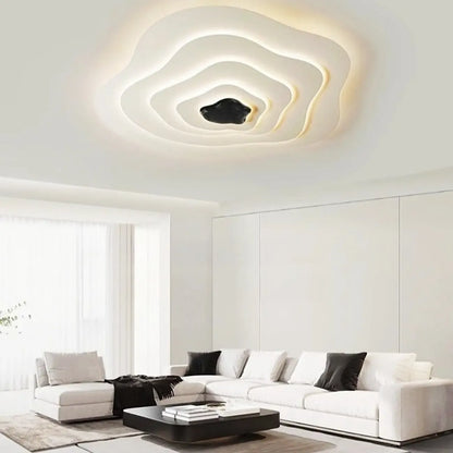 Modern Dimmable Tier Resin Flush Ceiling Light for Bedroom