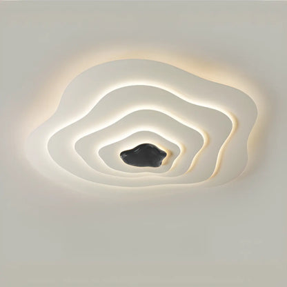 Modern Dimmable Tier Resin Flush Ceiling Light for Bedroom