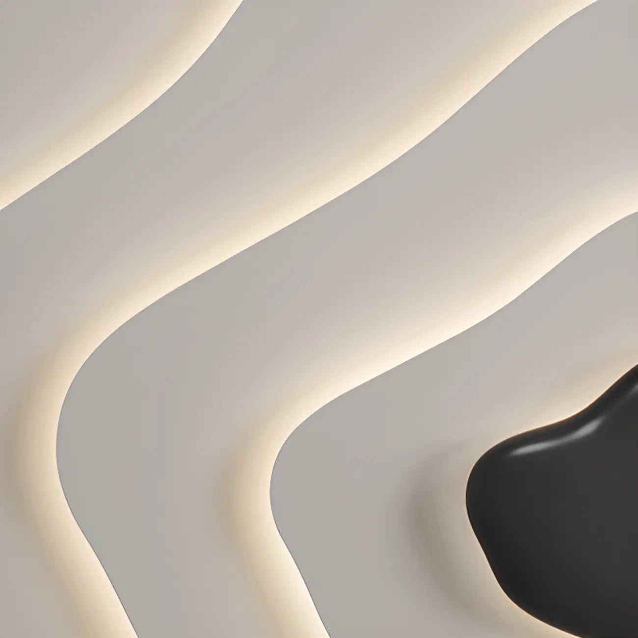 Modern Dimmable Tier Resin Flush Ceiling Light for Bedroom