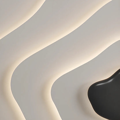 Modern Dimmable Tier Resin Flush Ceiling Light for Bedroom