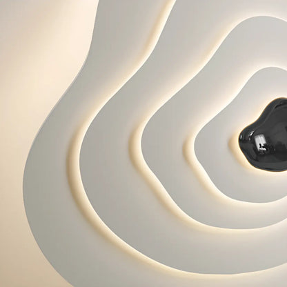 Modern Dimmable Tier Resin Flush Ceiling Light for Bedroom