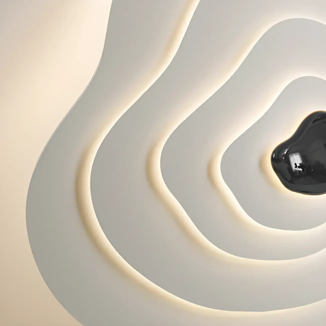 Modern Dimmable Tier Resin Flush Ceiling Light for Bedroom