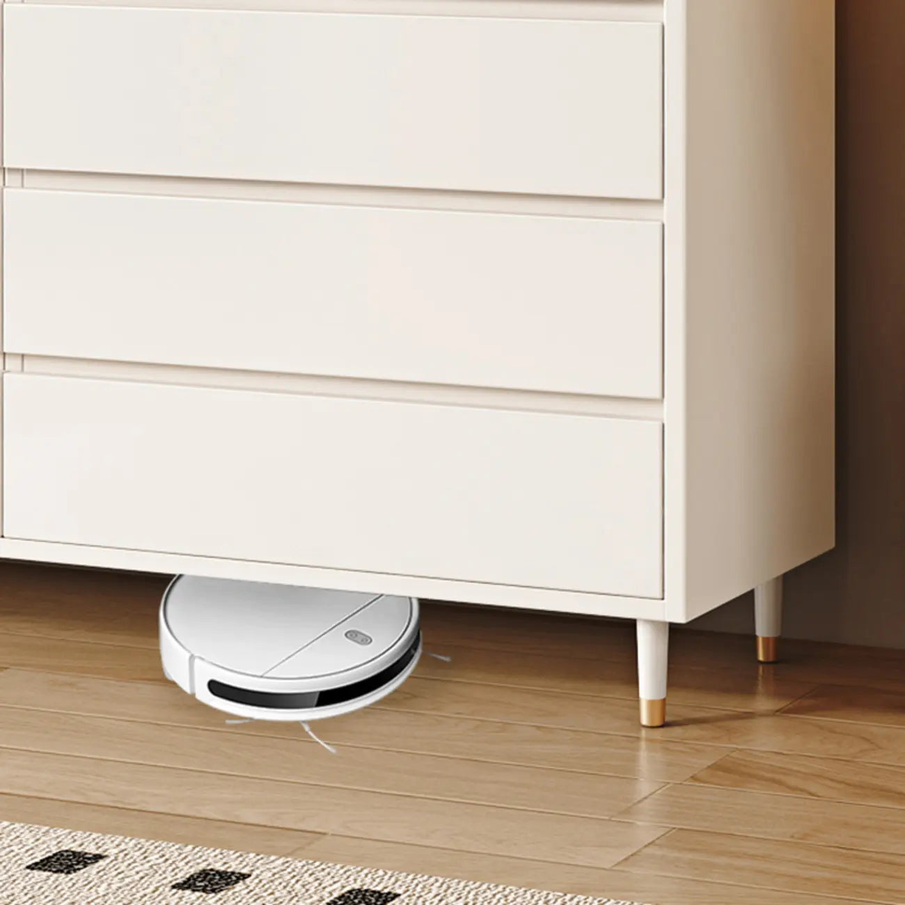 Elegant Pine Wooden Double Dresser with 6-Drawers