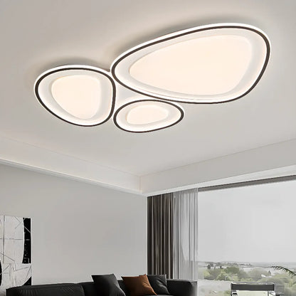 Modern Black-White Flush Ceiling Light with 3 Gear Dimming