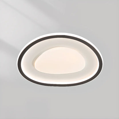 Modern Black-White Flush Ceiling Light with 3 Gear Dimming