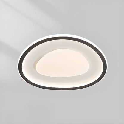 Modern Black-White Flush Ceiling Light with 3 Gear Dimming