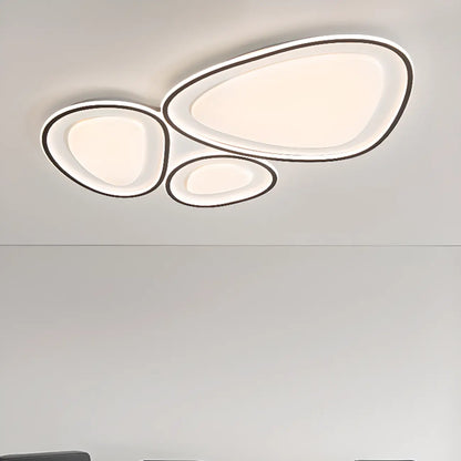 Modern Black-White Flush Ceiling Light with 3 Gear Dimming