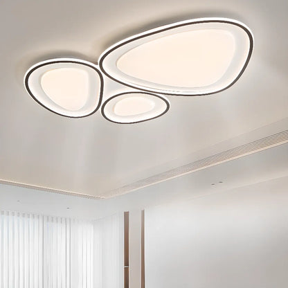 Modern Black-White Flush Ceiling Light with 3 Gear Dimming