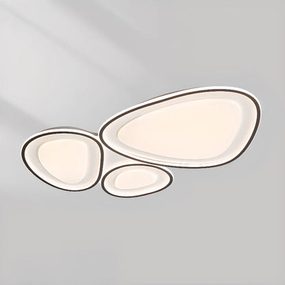 Modern Black-White Flush Ceiling Light with 3 Gear Dimming