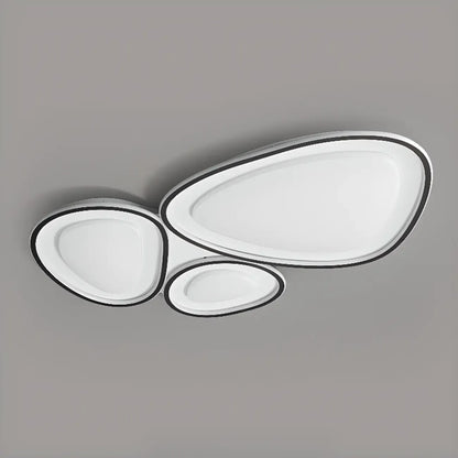 Modern Black-White Flush Ceiling Light with 3 Gear Dimming