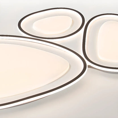 Modern Black-White Flush Ceiling Light with 3 Gear Dimming