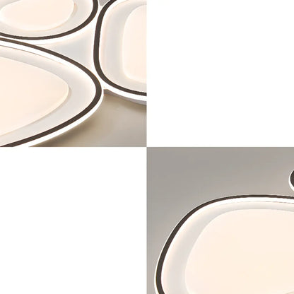 Modern Black-White Flush Ceiling Light with 3 Gear Dimming