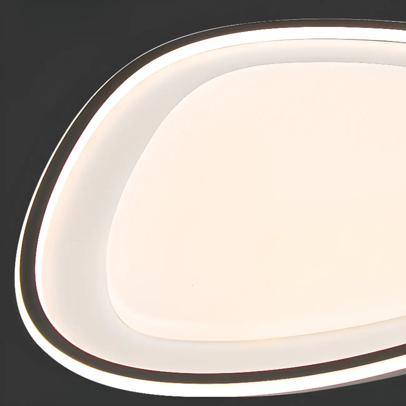 Modern Black-White Flush Ceiling Light with 3 Gear Dimming