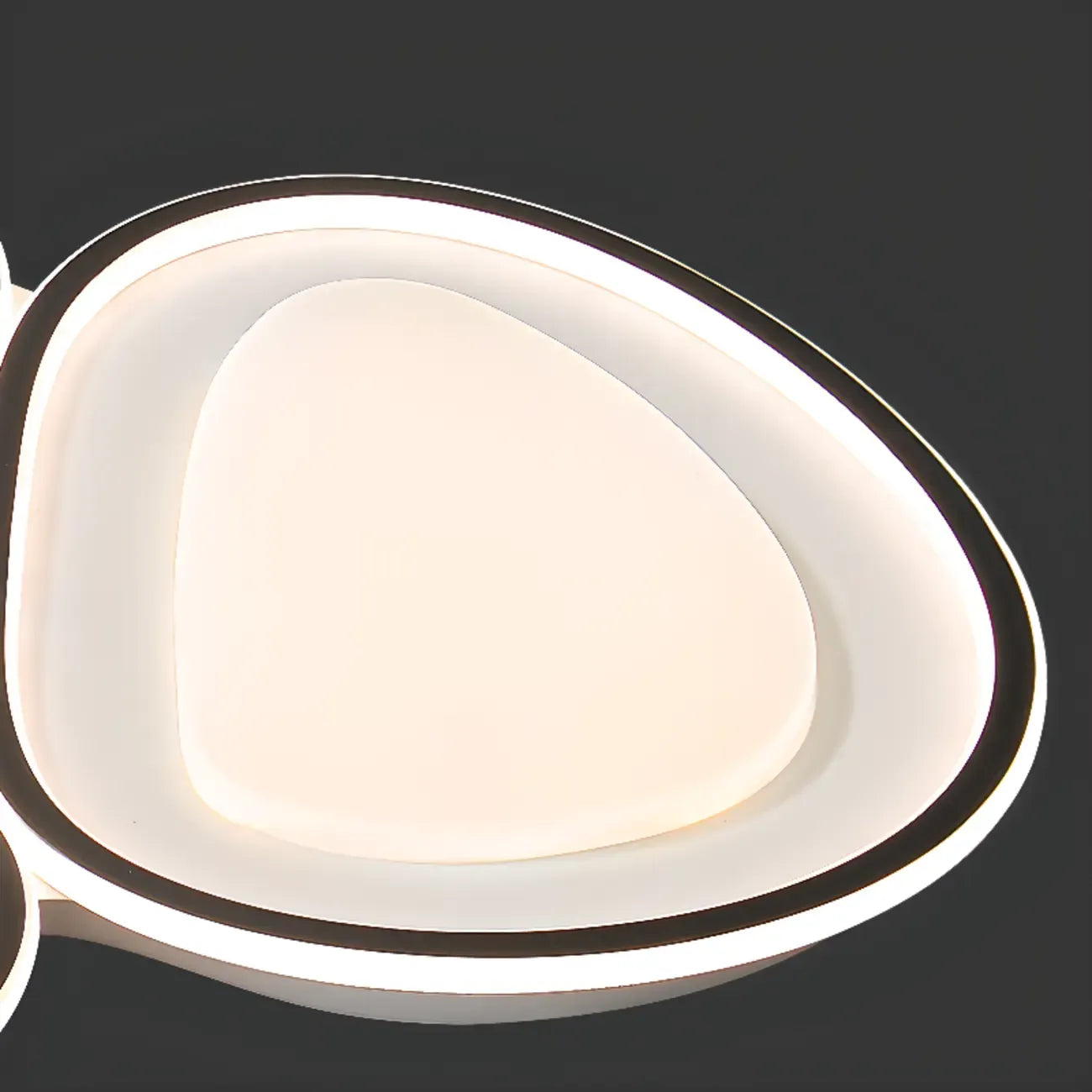 Modern Black-White Flush Ceiling Light with 3 Gear Dimming