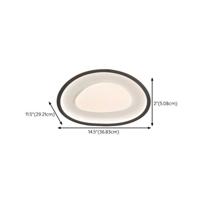 Modern Black-White Flush Ceiling Light with 3 Gear Dimming