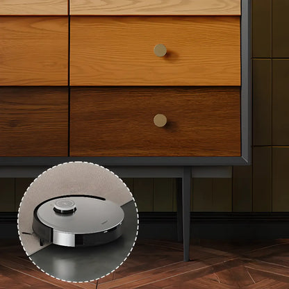 Modern Wooden Storage Cabinet with Drawers in Retro Style