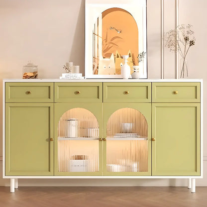 Scandinavian Wooden Kitchen Cabinet with Stone Counter Top