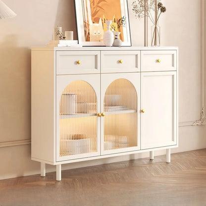 Scandinavian Wooden Kitchen Cabinet with Stone Counter Top