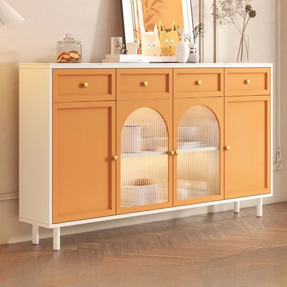 Scandinavian Wooden Kitchen Cabinet with Stone Counter Top