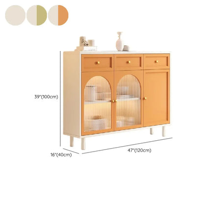 Scandinavian Wooden Kitchen Cabinet with Stone Counter Top