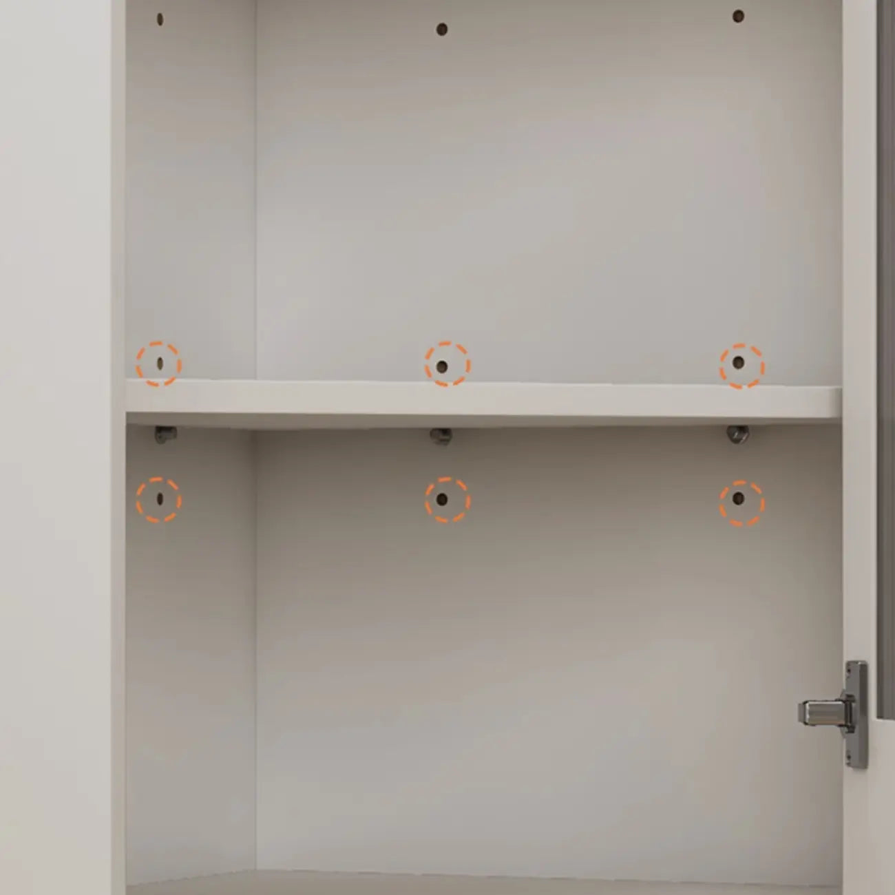 Freestanding Wooden Corner Cabinet with Metal Foot & Light