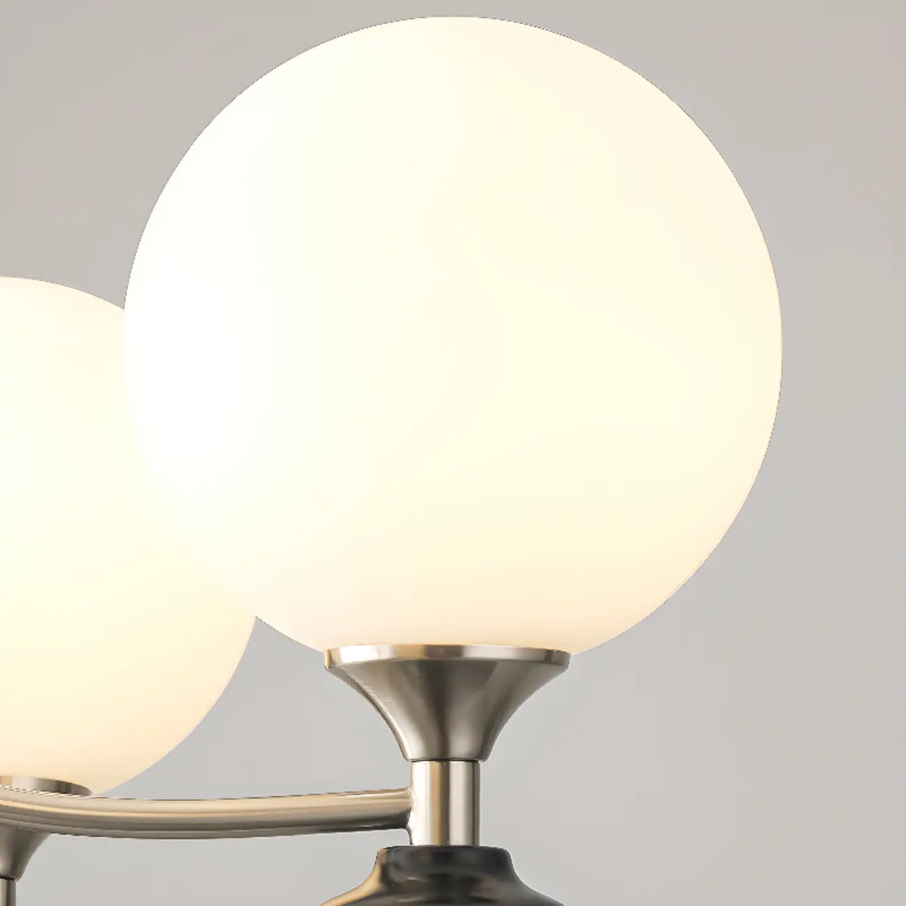 Multi-Light Globe Chandelier with White Glass Shades