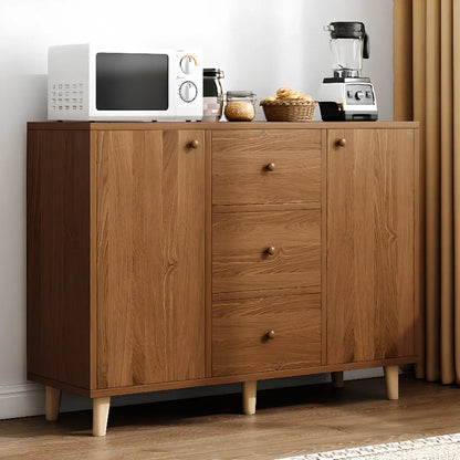 Retro Wooden Waterproof Storage Kitchen Cabinet for Home