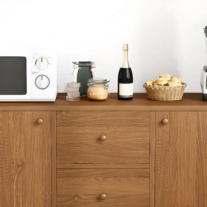 Retro Wooden Waterproof Storage Kitchen Cabinet for Home