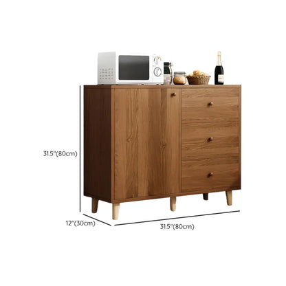 Retro Wooden Waterproof Storage Kitchen Cabinet for Home