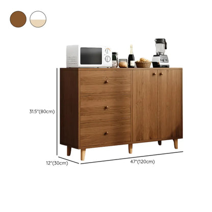 Retro Wooden Waterproof Storage Kitchen Cabinet for Home