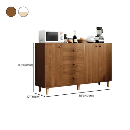 Retro Wooden Waterproof Storage Kitchen Cabinet for Home