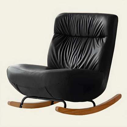 Faux Leather Upholstered Rocking Chair with Optional Ottoman