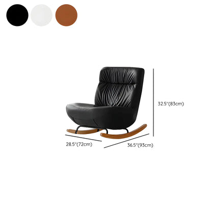 Faux Leather Upholstered Rocking Chair with Optional Ottoman