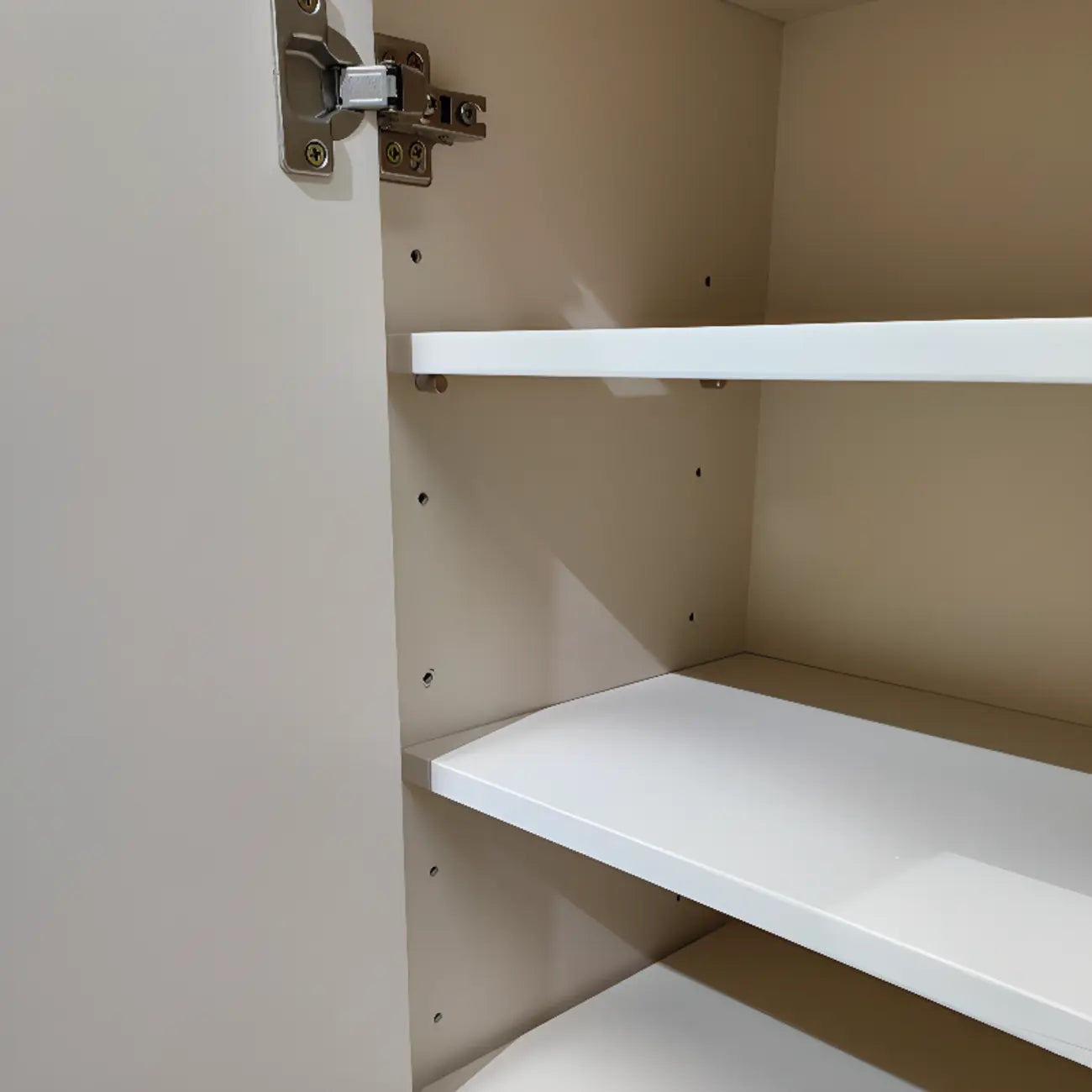 Elegant White Wood Hallway Shoe Cabinet with 4-Drawer