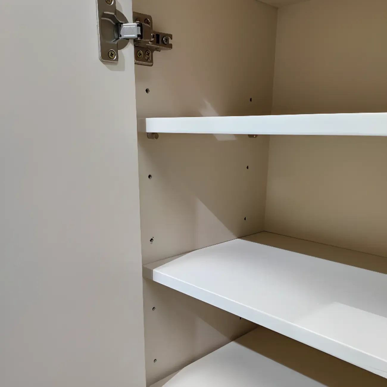 Elegant White Wood Hallway Shoe Cabinet with 4-Drawer